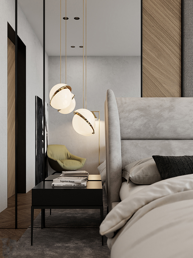 Thiết kế nội thất phòng khách hiện đại với gam màu sáng nhẹ nhàng ở biệt thự Dương Nội