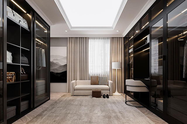 Thiết kế nội thất phòng ngủ master 38.6m2 theo phong cách hiện đại ở Nam An Khánh