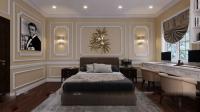 Thiết kế nội thất phòng ngủ có hướng tây nam tại Nguyến Xiển mang phong cách tân cổ điển