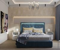 Thiết kế nội thất phòng ngủ hiện đại ở biệt thự Nam An Khánh cho người mệnh Thủy