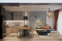 Thiết kế nội thất phòng khách căn hộ chung cư ở Hoàng Mai theo phong cách Nhật Bản