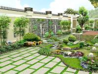 Thiết kế sân vườn của biệt thự tại Nguyễn Xiển 