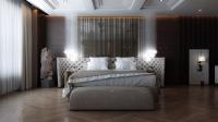 Thiết kế phòng ngủ master với tông màu trầm quyến rũ tại dự án Hà Đô Charm Villa, Hoài Đức