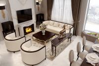 Thiết kế phòng khách mang phong cách tân cổ điển thuộc chung cư Thanh Xuân 