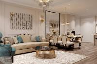 Thiết kế phòng khách mang phong cách tân cổ điển thuộc chung cư Thanh Xuân