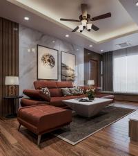 Thiết kế nội thất phòng khách chung cư tại Nguyễn Xiển