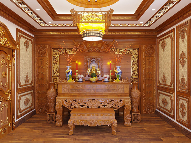Thiết kế biệt thự cổ điển 3 tầng 102m2 ở Dương Nội