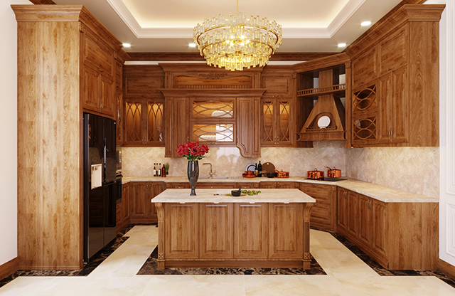 Thiết kế biệt thự cổ điển 3 tầng 102m2 ở Dương Nội