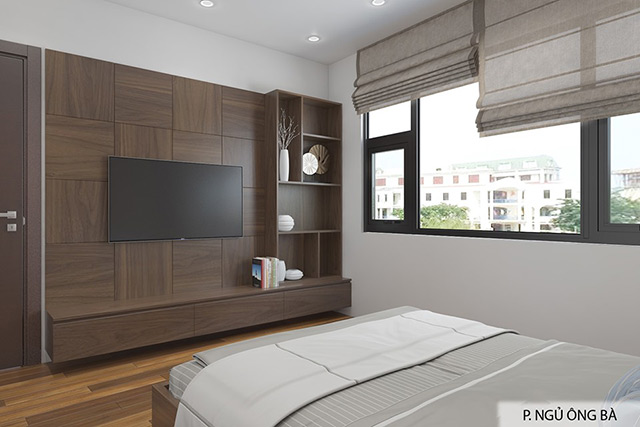 Thiết kế nội thất nhà liền kề 95m2 phong cách hiện đại tại Hoài Đức, Hà Nội