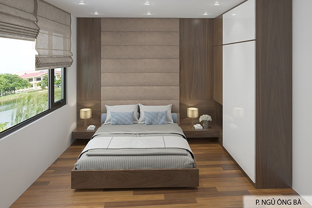 Thiết kế nội thất nhà liền kề 95m2 phong cách hiện đại tại Hoài Đức, Hà Nội