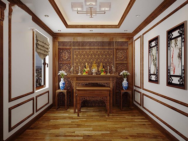 Thiết kế nội thất biệt thự tân cổ điển 105m2 tại Hoài Đức, Hà Nội