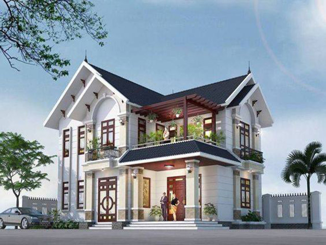 Thiết kế nội thất biệt thự 2 tầng mái thái tại Hoài Đức, Hà Nội