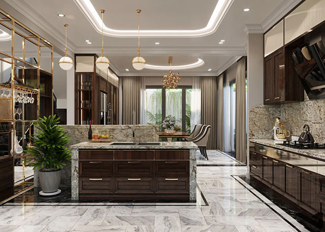 Thiết kế nội thất biệt thự Dương Nội theo phong cách tân cổ điển