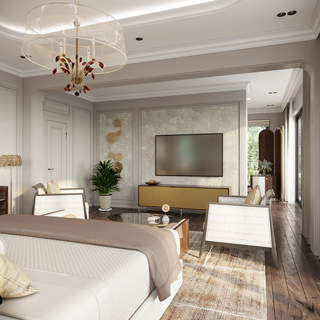 Thiết kế nội thất biệt thự Dương Nội theo phong cách tân cổ điển