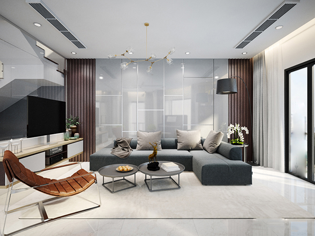 Thiết kế nội thất nhà liền kề 4 tầng 40m2 ở Nam An Khánh