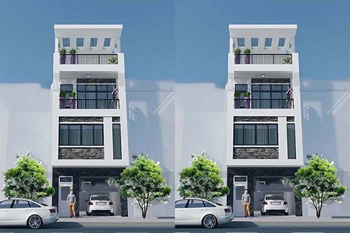 Thiết kế nội thất nhà liền kề 4 tầng 40m2 ở Nam An Khánh