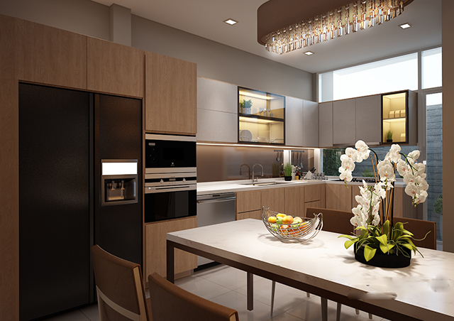Thiết kế nội thất nhà liền kề 2 tầng ở Dương Nội có 2 phòng ngủ