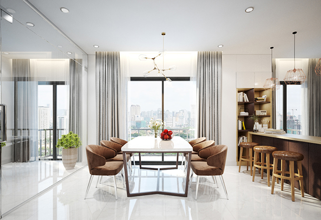 Thiết kế nội thất nhà liền kề 4 tầng 40m2 ở Nam An Khánh