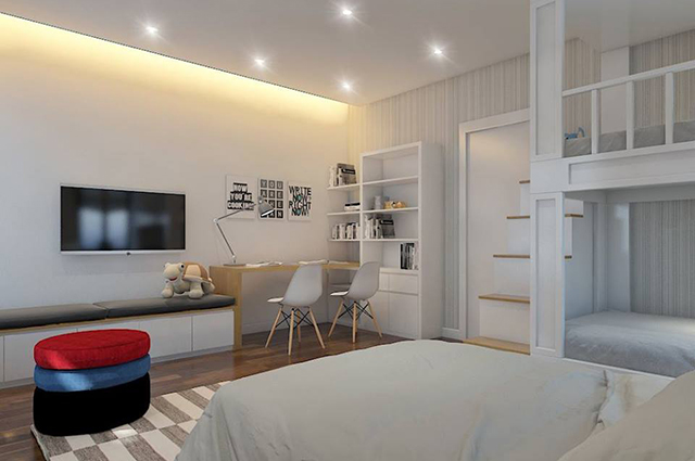 Thiết kế nội thất nhà liền kề 2 tầng ở Nam An Khánh theo phong cách hiện đại