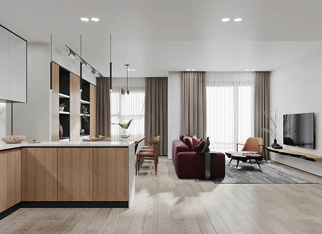 Thiết kế chung cư Thanh Xuân mang phong cách hiện đại với diện tích 81.99m2