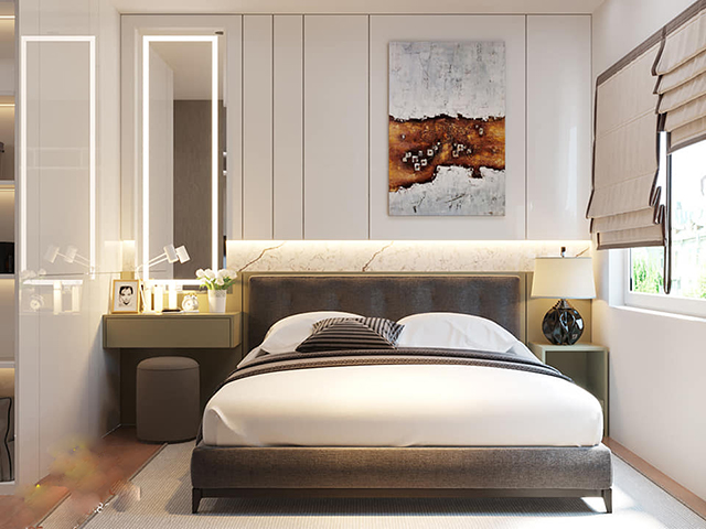 Thiết kế chung cư 2 phòng ngủ theo phong cách hiện đại ở Hoàng Mai