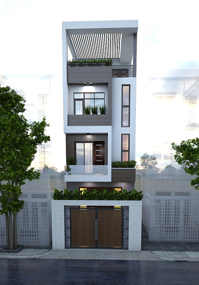 Thiết kế nội thất nhà liền kề 4 tầng ở Nam An Khánh theo phong cách hiện đại
