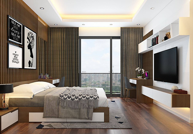 Thiết kế nội thất nhà liền kề 4 tầng ở Nam An Khánh theo phong cách hiện đại