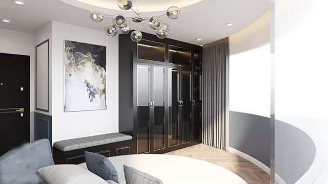 Thiết kế nội thất chung cư sang trọng và hiện đại ở Hoàng Mai