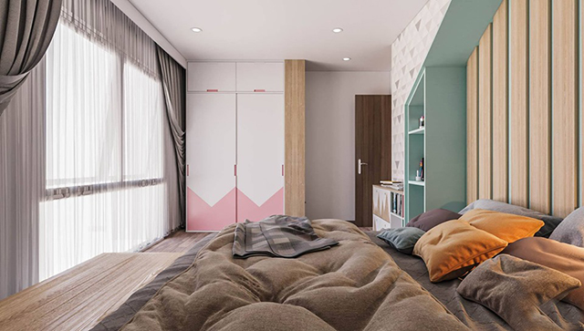 Thiết kế nội thất chung cư Gamuda 2 phòng ngủ theo phong cách hiện đại