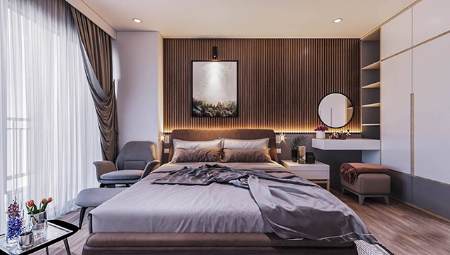 Thiết kế nội thất chung cư Gamuda 2 phòng ngủ theo phong cách hiện đại