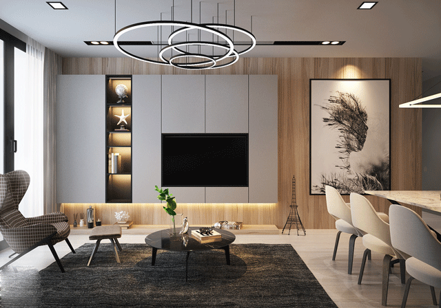 Thiết kế nội thất sang trọng hiện đại của chung cư tại Thanh Xuân 