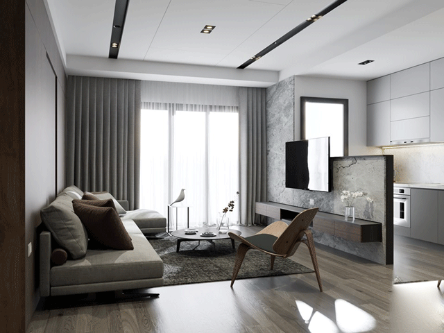 Thiết kế nội thất căn hộ mang phong cách hiện đại, đơn giản tại Nguyễn Xiển 