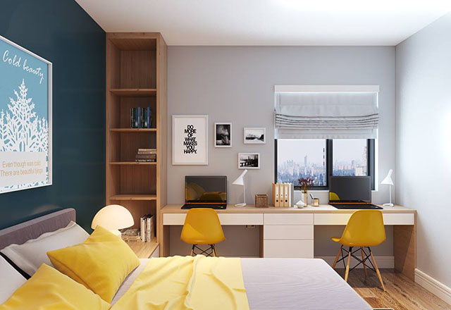 Thiết kế nội thất chung cư Hoàng Mai 82.7m2 theo phong cách hiện đại