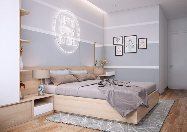 Thiết kế chung cư Nguyễn Xiển mang phong cách thiết kế hiện đại tone màu nhẹ nhàng nhã nhặn